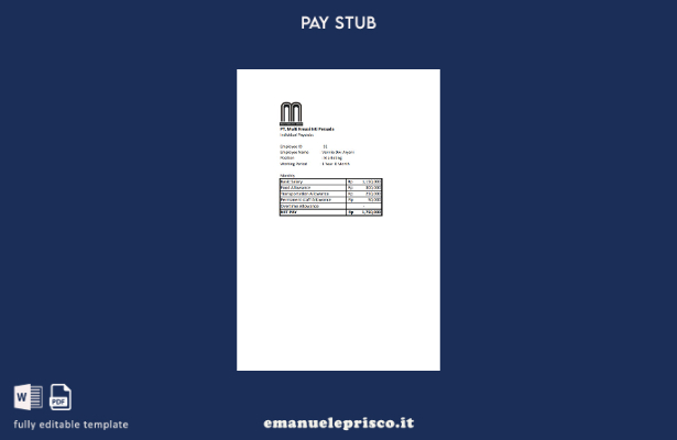 stile verificato PT. Modello di busta paga salariale Multi Kreasi Inti Persada